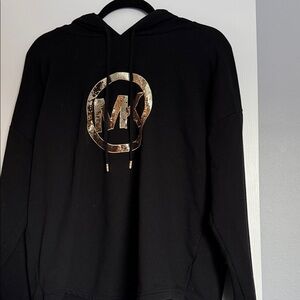 Michael Kors Black Hoodie with Gold Logo